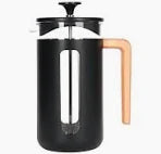 LC PISA 8 CUP CAFETIERE BLACK WOOD HANDLE