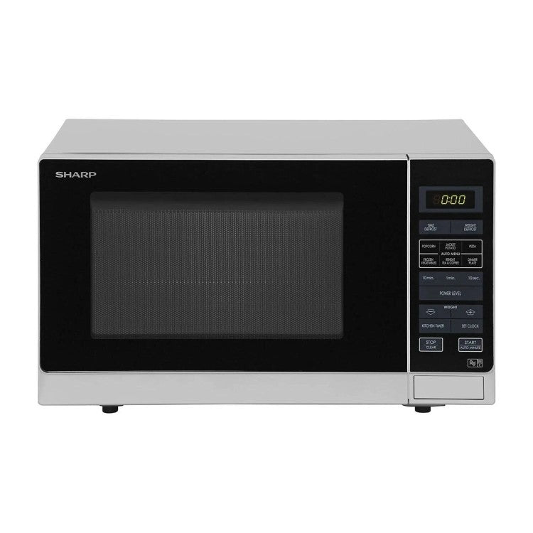 SHARP 25L 900W SILVER AND BLACK MICROWAVE