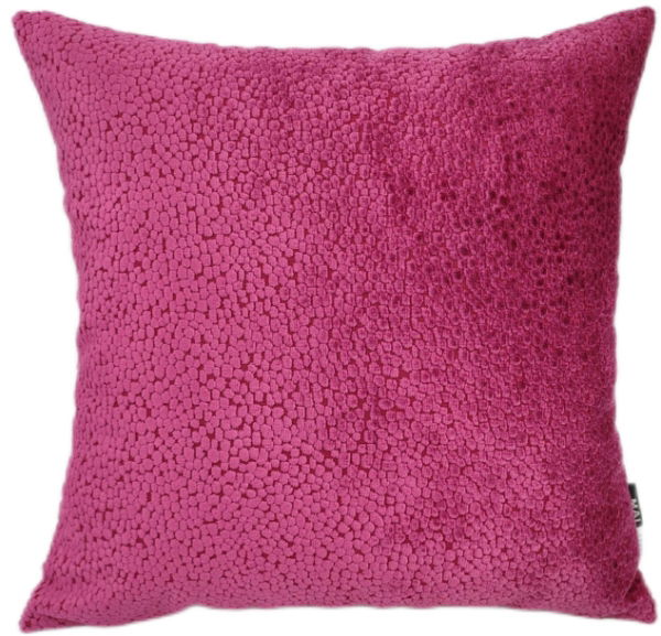 MALINI VELVET DOT CUSHION-FUSCHIA