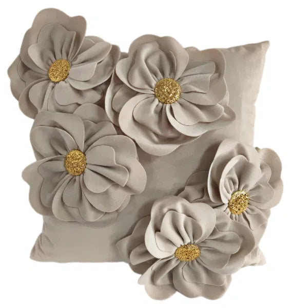 PAUL MONEYPENNY BLOOMING WONDERFUL IVORY CUSHION