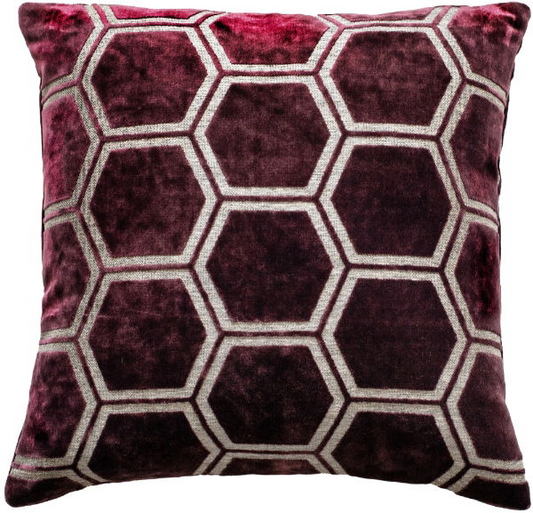 MALINI IVOR AUBERGINE CUSHION
