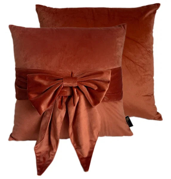 PAULMONEYPENNY TIEDUP ORANGE CUSHION