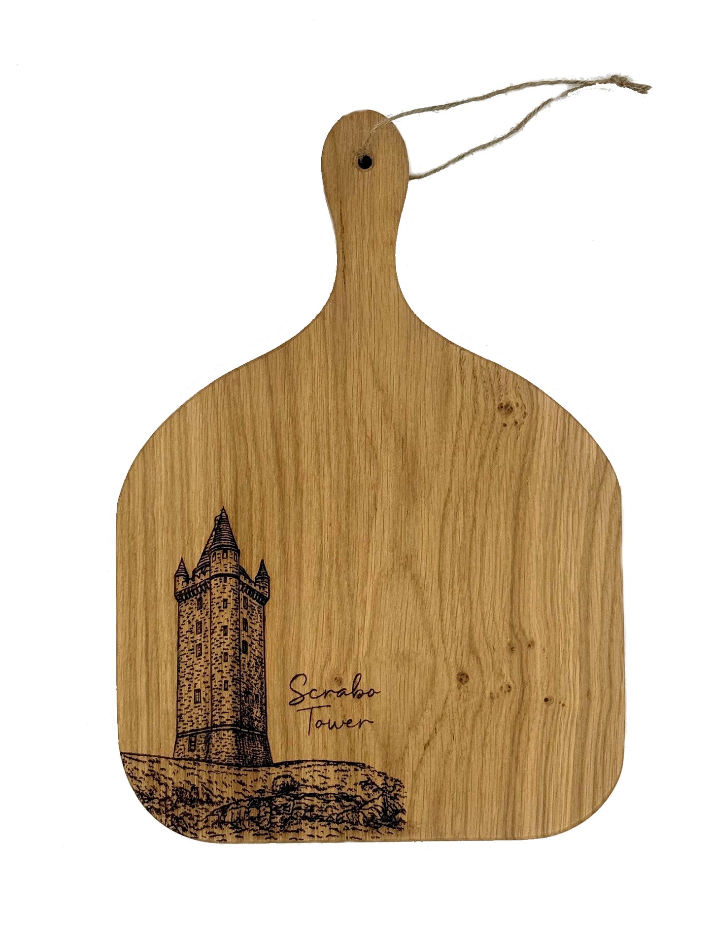 WARDENS BESPOKE OAK HANGING PADDLE MEDIUM SCRABO TOWER