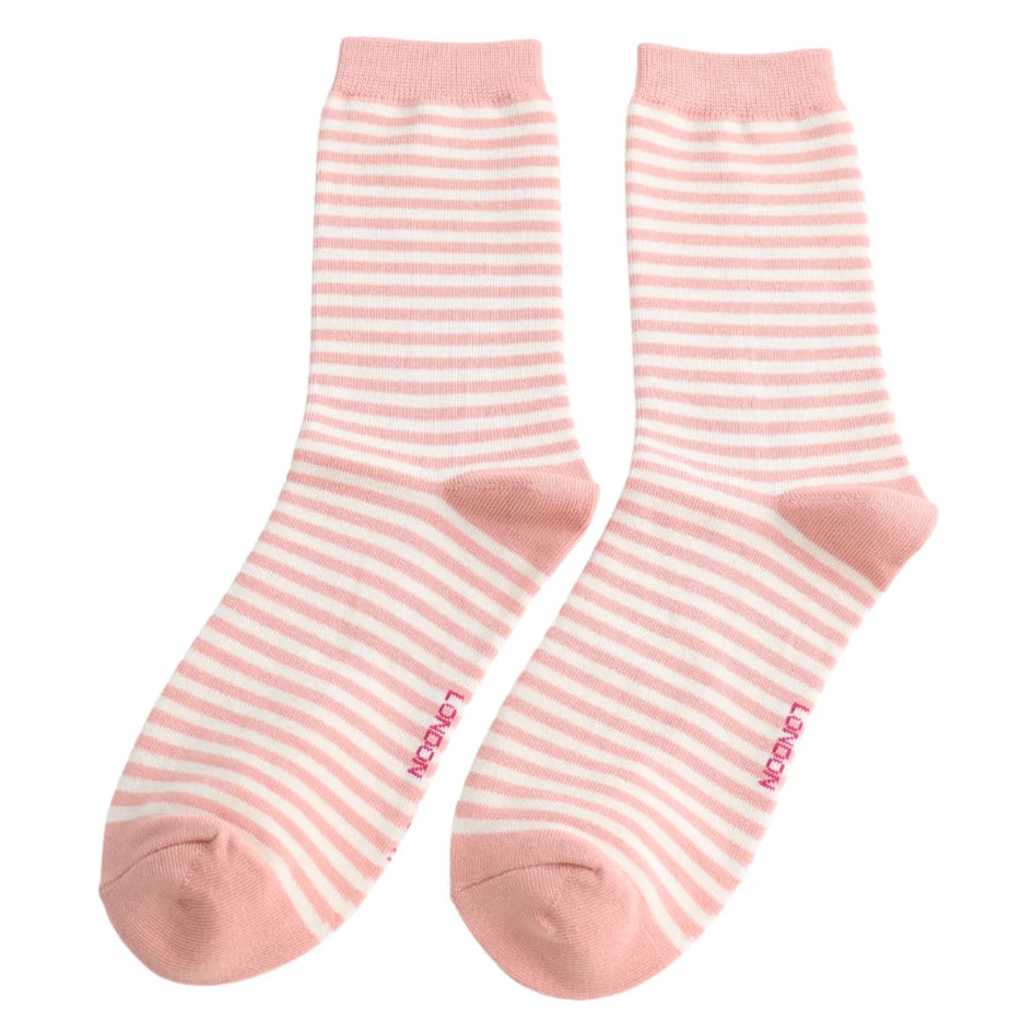 SIMPLE STRIPES SOCKS DUSKY PINK