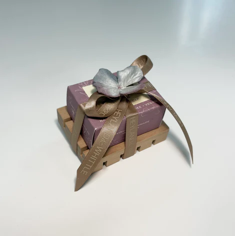 HEYLAND & WHITTLE VINTAGE ROSE MINI SOAP SAVER FAVOUR TIED