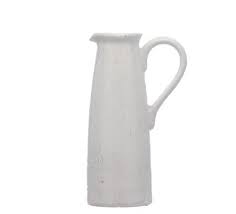 TERRACOTTA JUG-WHITE