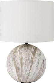 VEIJO GREY STONE EFFECT CERAMIC TABLE LAMP