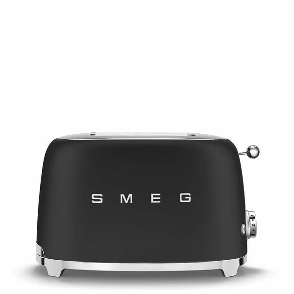 SMEG MATT BLACK 50'S STYLE TWO SLICE TOASTER