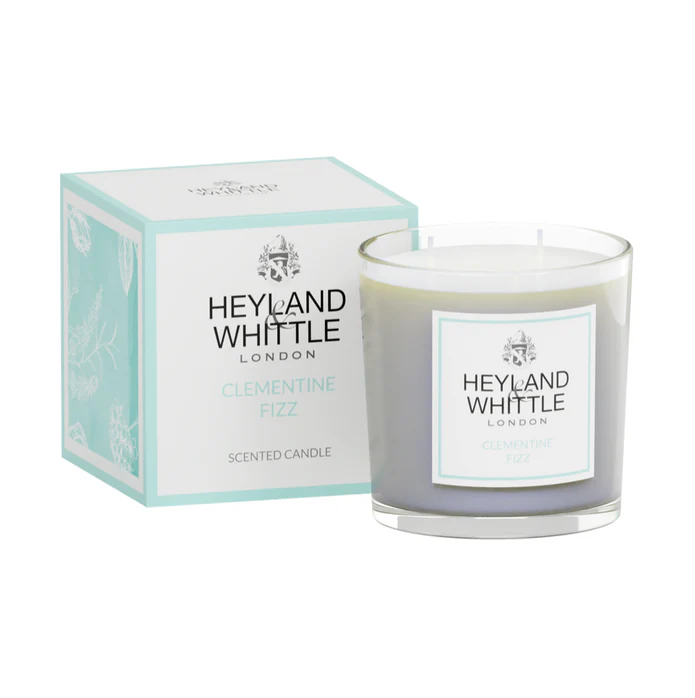 HEYLAND & WHITTLE 2 WICK 400G CANDLE- CLEMENTINE & FIZZ