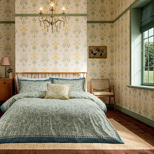WILLIAM MORRIS WILLOW SAGE KINGSIZE DUVET SET