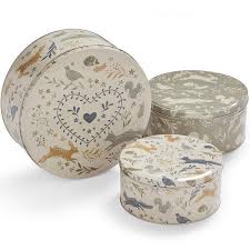 WOODLAND SET OF 3 PRINTED CAKE TINS