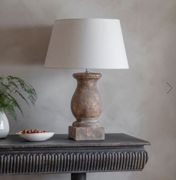 BIRKDALE STONE LAMP WITH SHADE