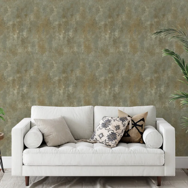 GRANDECO TEXTURED PLAIN SAGE WALLPAPER