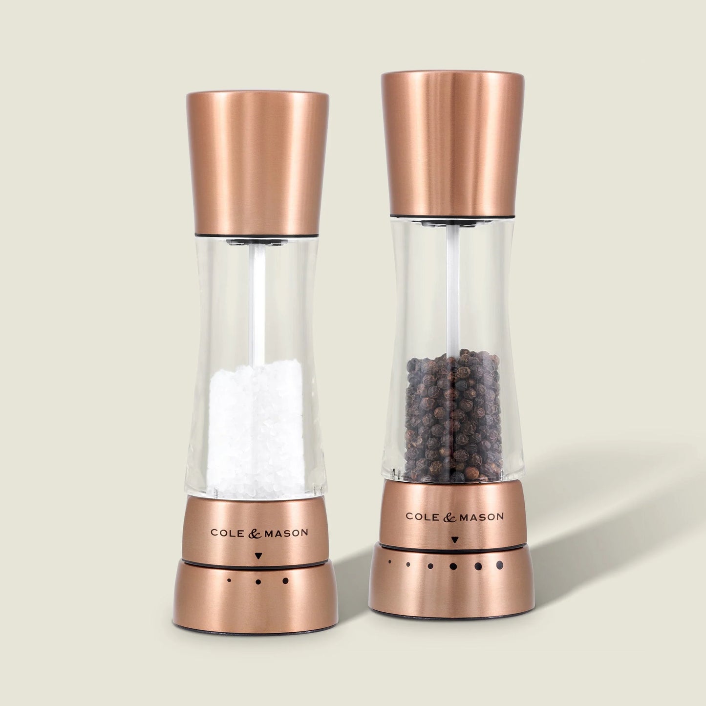DERWENT COPPER SALT & PEPPER MILLS