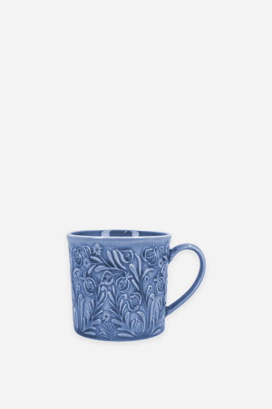 COUNTRY FLOWERS STONEWARE BLUE MINI MUG