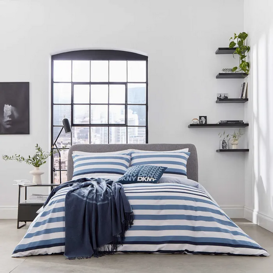 DKNY URBAN STRIPE BLUE DUVET SET