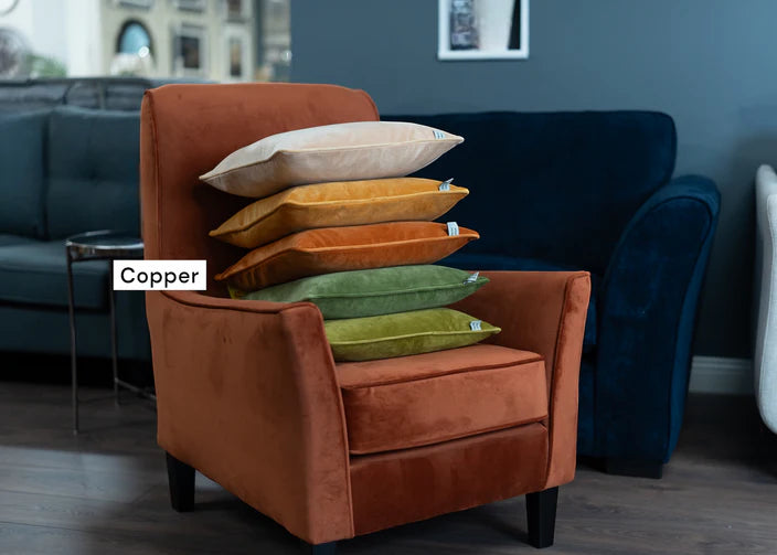 FERVOR + HUE CUSHION VELVET PLAIN COPPER 50x50CM