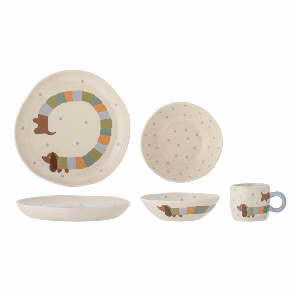 CHARLIE TABLEWARE SET-BLUE STONEWARE