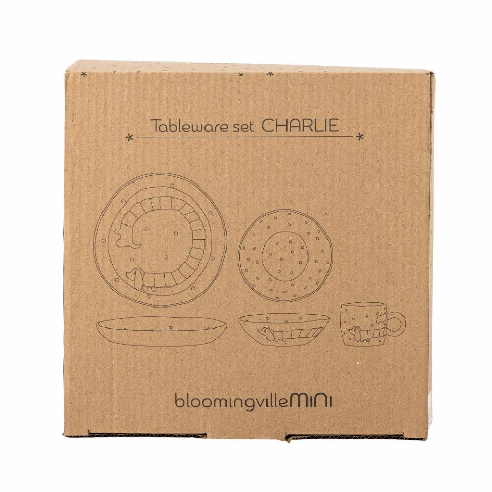 CHARLIE TABLEWARE SET-BLUE STONEWARE