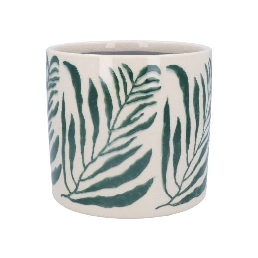 CERAMIC POT COVER 20CM GREEN BRANCH