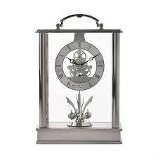 WIDDOP MANTEL CLOCK-SILVER