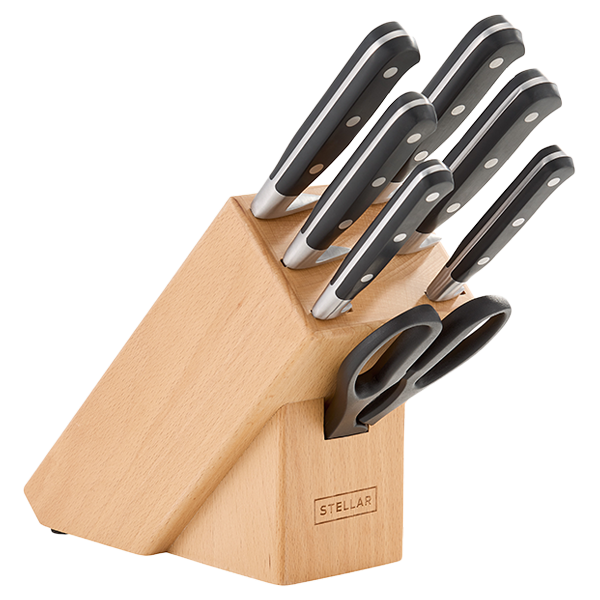 STELLAR 7 PIECE KNIFE BLOCK SET