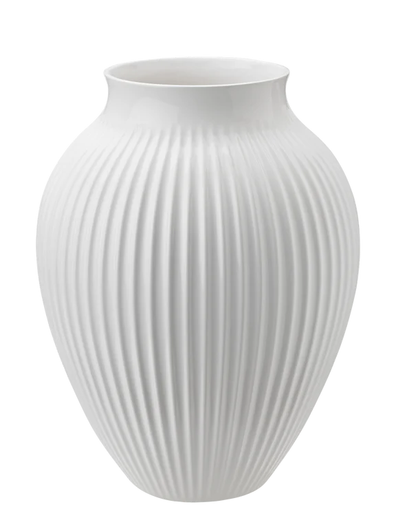 KNABSTRUP VASE H 27CM RIPPLE WHITE