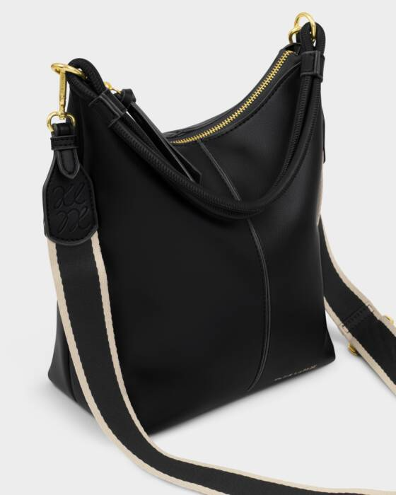 HALLIE SATCHEL BAG-BLACK