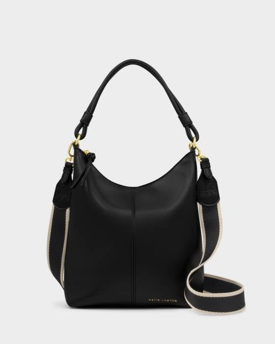 HALLIE SATCHEL BAG-BLACK