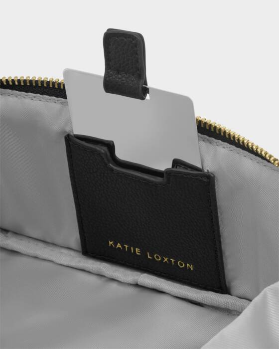 FOLD OUT MIRROR MAKE UP BAG-BLACK