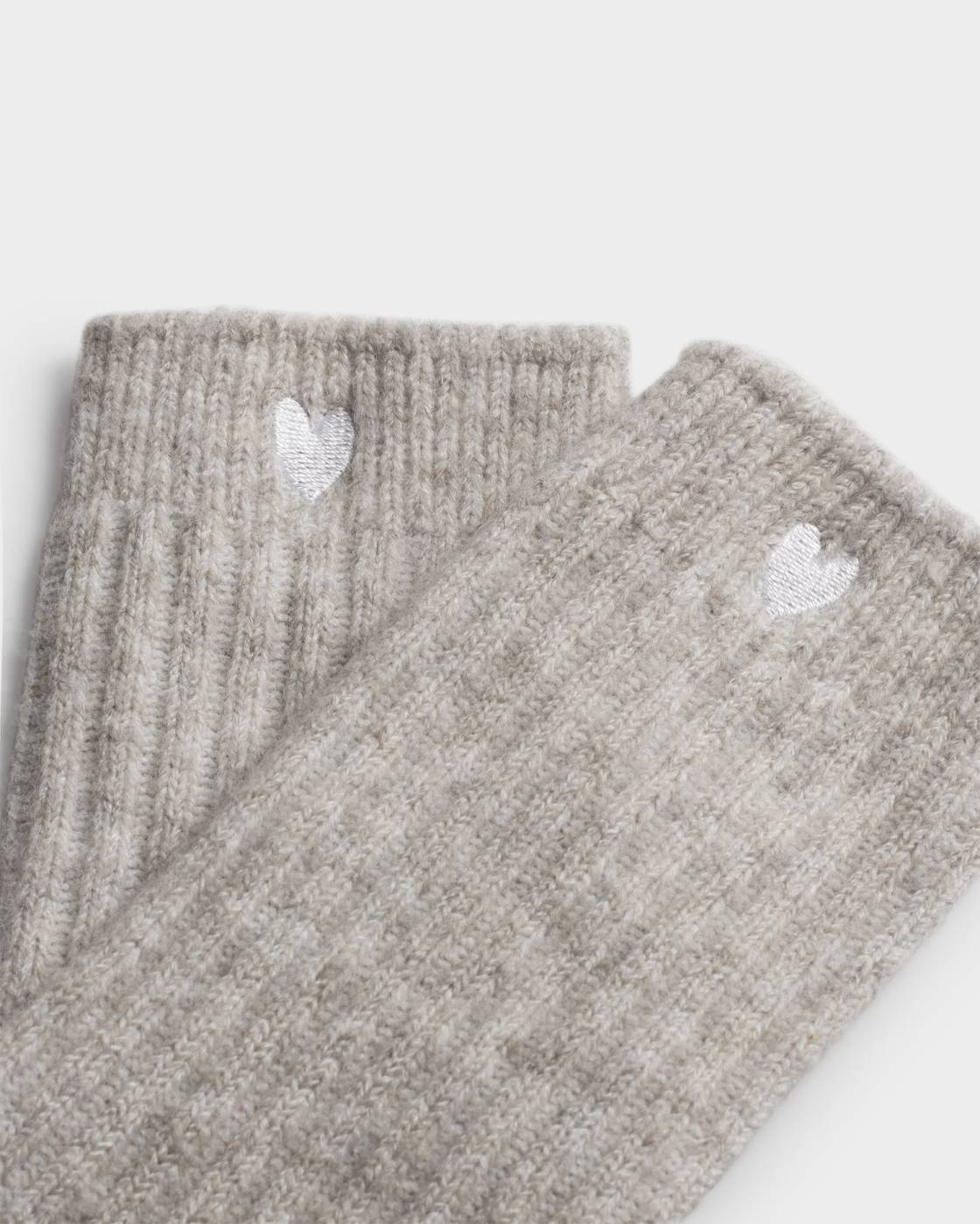 KATIE LOXTON CHUNKY KNIT SOCKS HEART-MINK