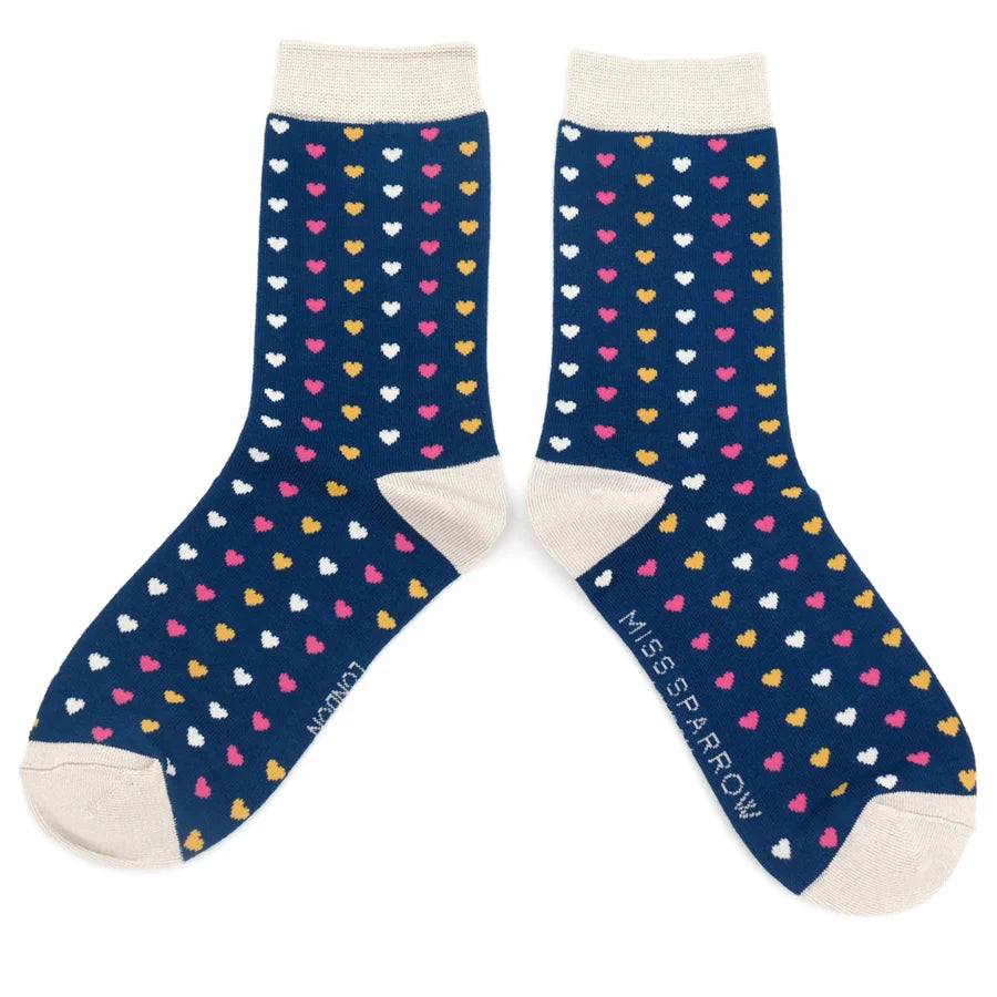 HEART SOCKS NAVY