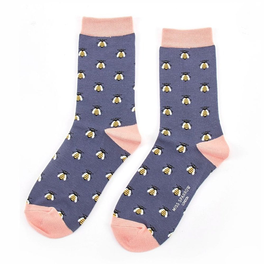 HONEY BEES SOCKS NAVY