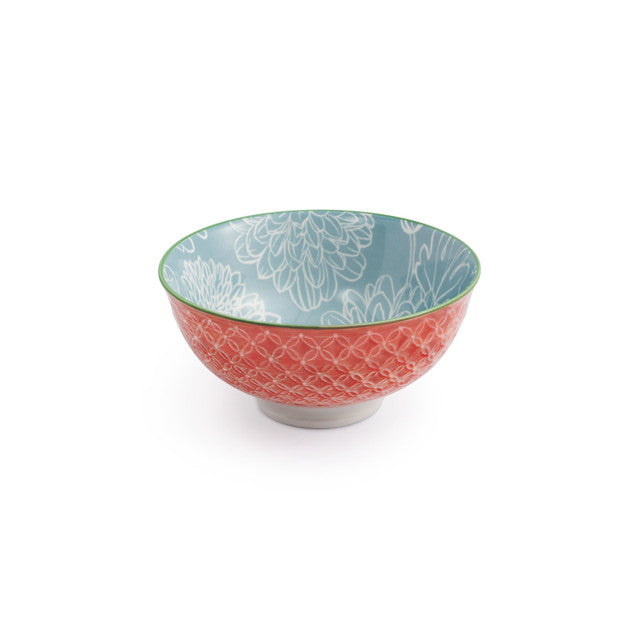 MK GREY FLORAL NIBBLE BOWL 12CM