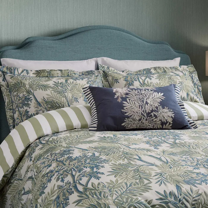 TAPESTRY TREE BEDDING COVER SET-BLUE