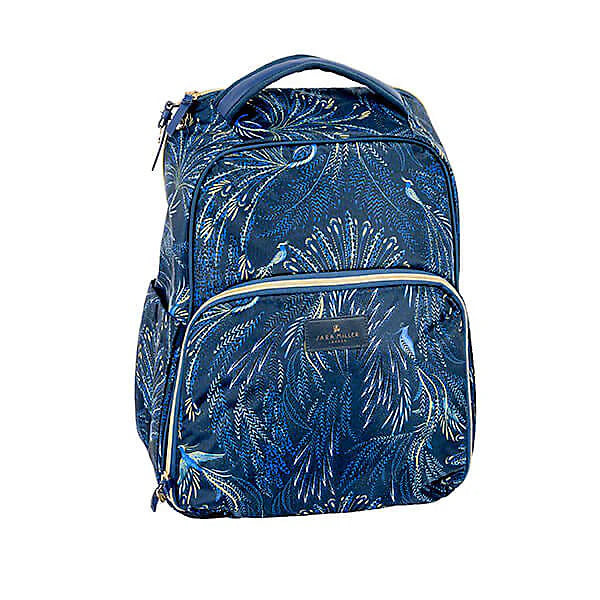 SARA MILLER OVAL INSULATED FAMILY COOL BAG 30L NAVY & WHITE