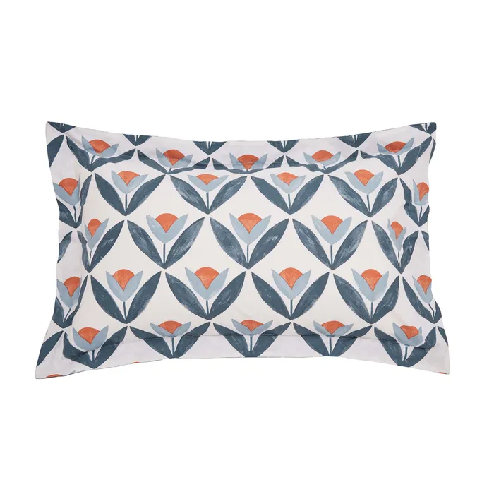SCION TULIP TRELLIS BEDDING COVER SET-NAVY