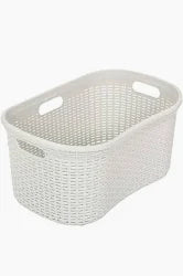 ADDIS FAUX RATTAN LAUNDRY BASKET