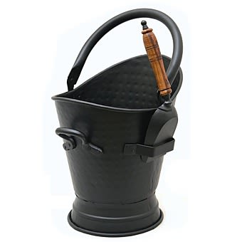 CASTLE LIVING BLACK BUCKET WITH SHOVEL