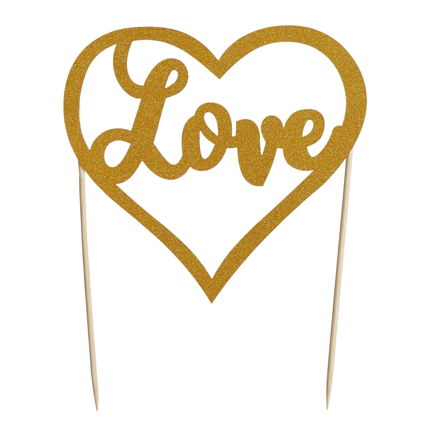 MASON CASH LOVE GOLD GLITTER TOPPER