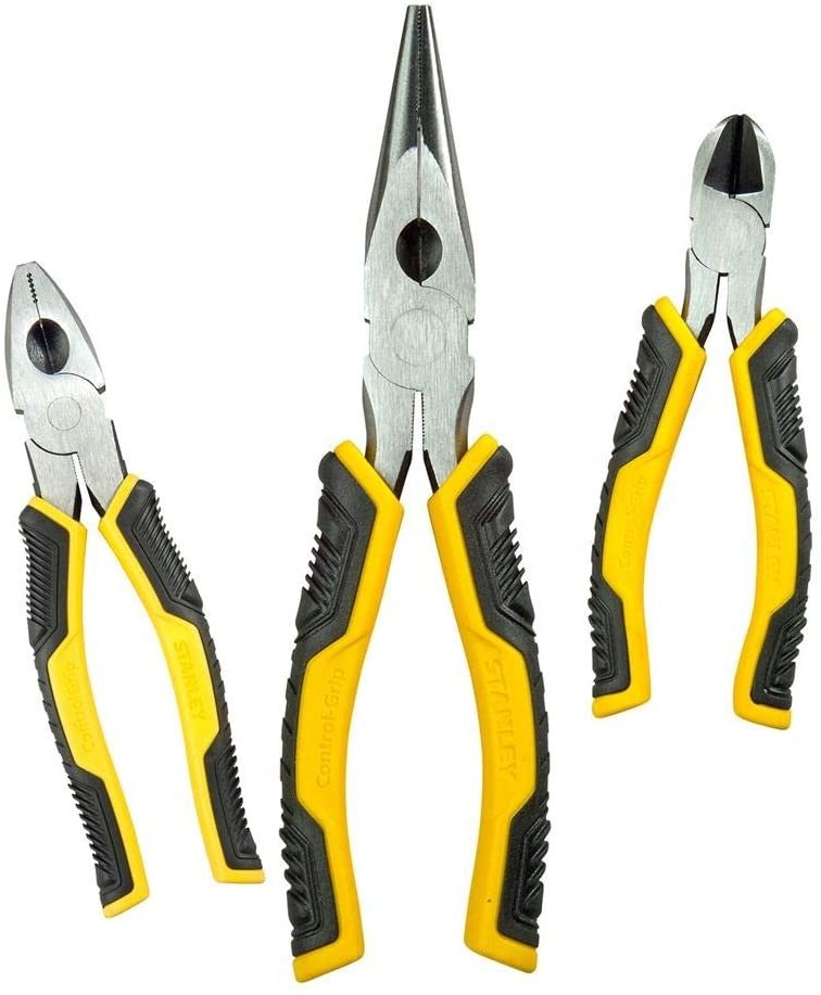 STANLEY 3 PIECE CONTROL GRIP PLIERS SET