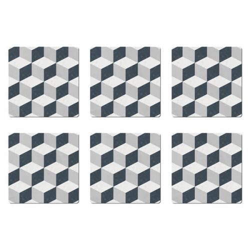 STUDIO GREY SET OF 6 SQUARE PLACEMATS