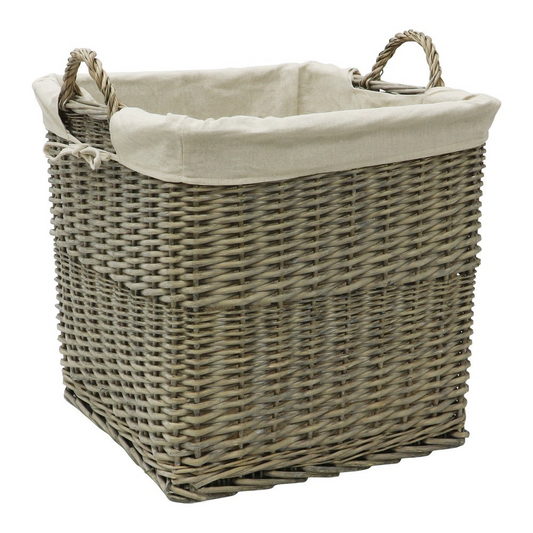 JVL ANTIQUE WASH LINED BASKET