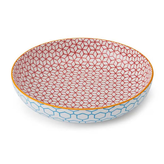 MK COUPE BOWL 21CM GEOMETRIC BLUE