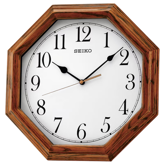 SEIKO TRADITIONAL QUIET SWEEP OAK WALL CLOCK
