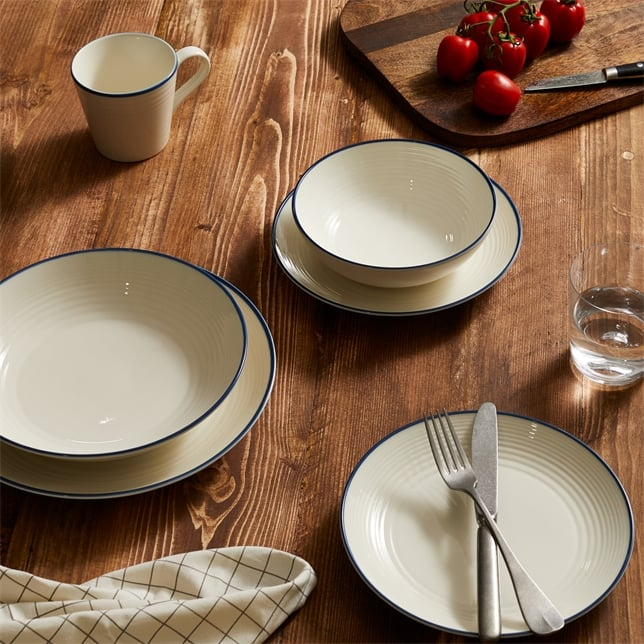 GORDON RAMSAY MAZE DENIM LINE SET OF 4 DINNER PLATES