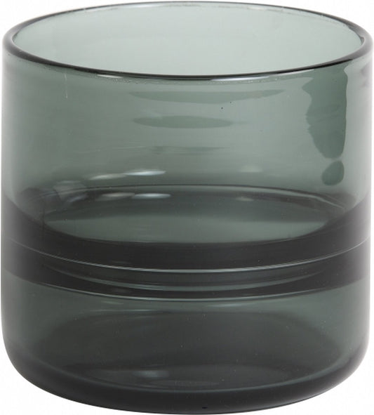 LIGHT & LIVING TEALIGHT 012x12CM PASCHA GLASS GREY