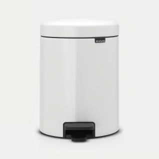 BRABANTIA 5L PEDAL BIN-WHITE