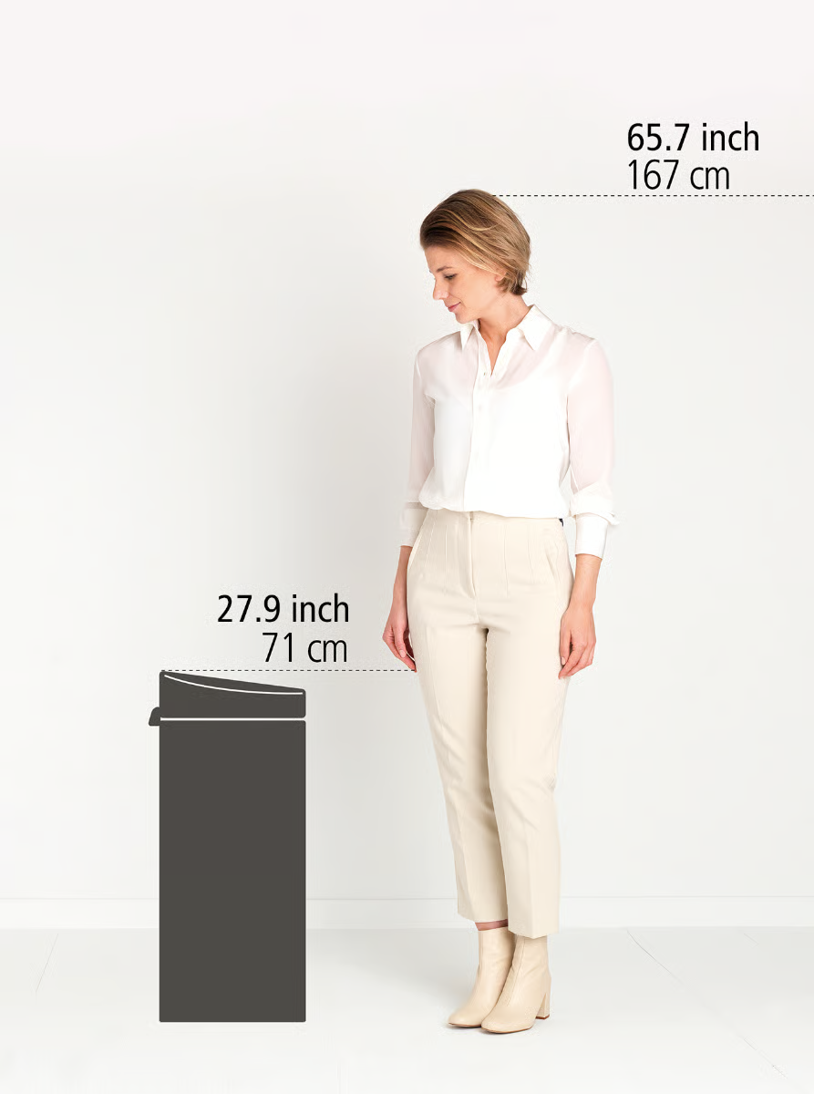 BRABANTIA TOUCH BIN NEW, 30L MATT BLACK