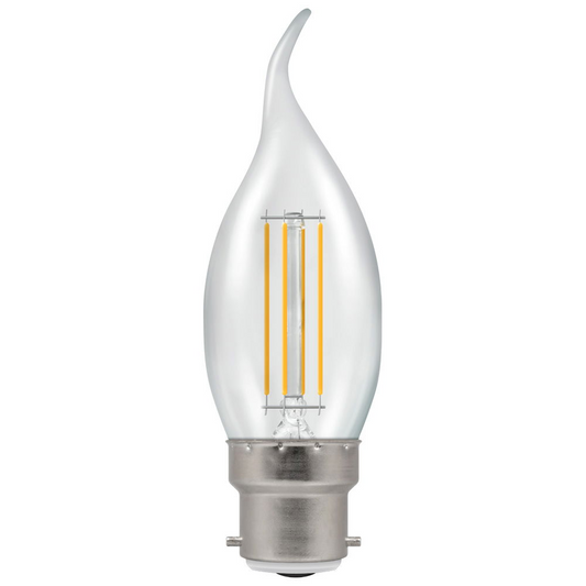 LED BENT TIP CANDLE 5W BC 2700K LIGHTBULB